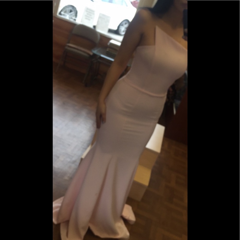 Nicole Bakti blush pink gown